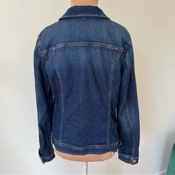 7 for all Mankind 7FAM Jen7 Blue Stretch Denim Jean Jacket EUC Size Small - Picture 3 of 11